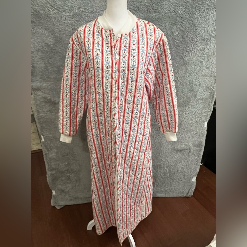 Vintage Lanz of Salzburg Nightgown Full Length Flannel Modest Granny Made In USA